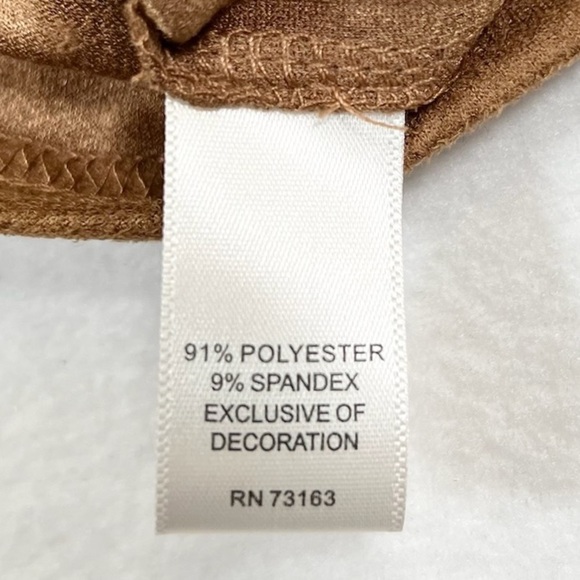 SPENSE Faux Suede Bohemian Studded Short Sleeve Midi Dress Neutral Hippie Size 8 - Picture 10 of 13